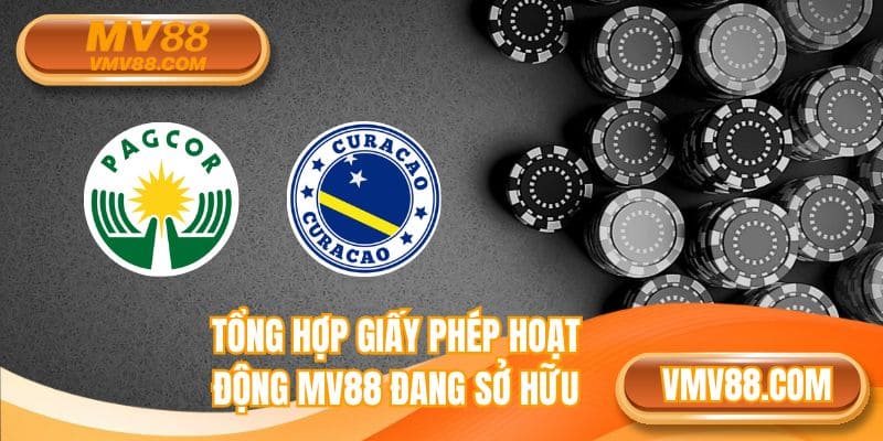 Tổng hợp các giấy phép hoạt động MV88 sở hữu